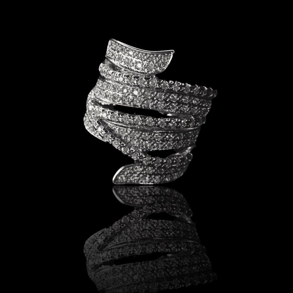 .925 Sterling Silver Multi-Layer Ring